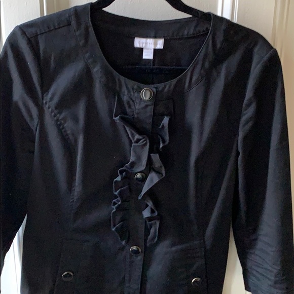 Charter Club- Ruffle front jacket - Picture 2 of 3